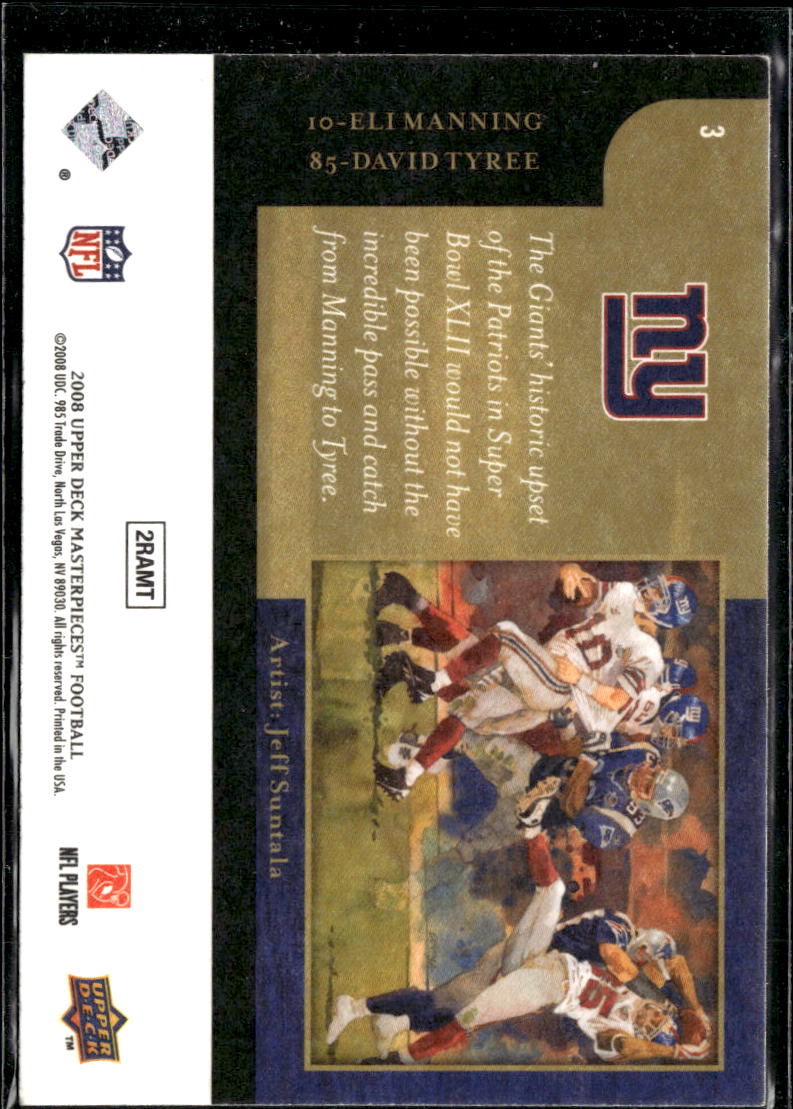 Eli Manning / David Tyree 2008 Upper Deck Masterpieces New York Giants #3