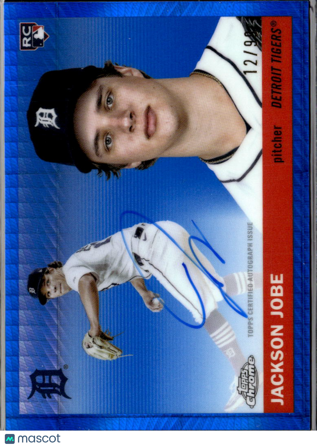Jackson Jobe 2025 Topps Chrome Platinum Auto Autograph RC 12/99 Detroit Tigers