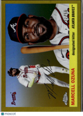 Marcell Ozuna 2025 Topps Chrome Platinum GOLD Refractor 32/50 Atlanta Braves