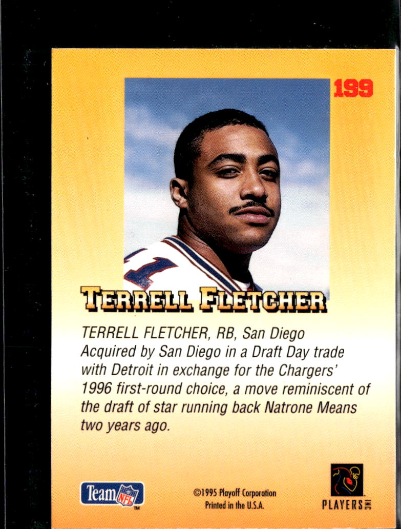 Terrell Fletcher 1995 Playoff Prime Mini San Diego Chargers