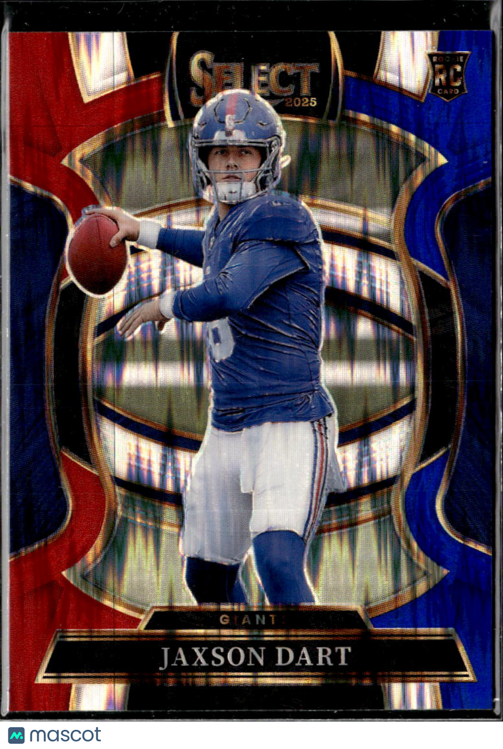 Jaxson Dart 2025 Select Red White Blue Prizm Rookie RC #93 New York Giants