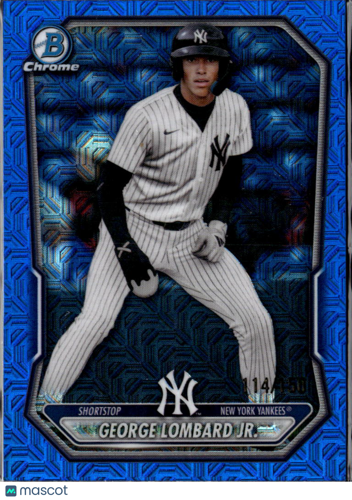 George Lombard Jr. 2026 Bowman Chrome Blue Mega Box Refractor 114/150 Yankees