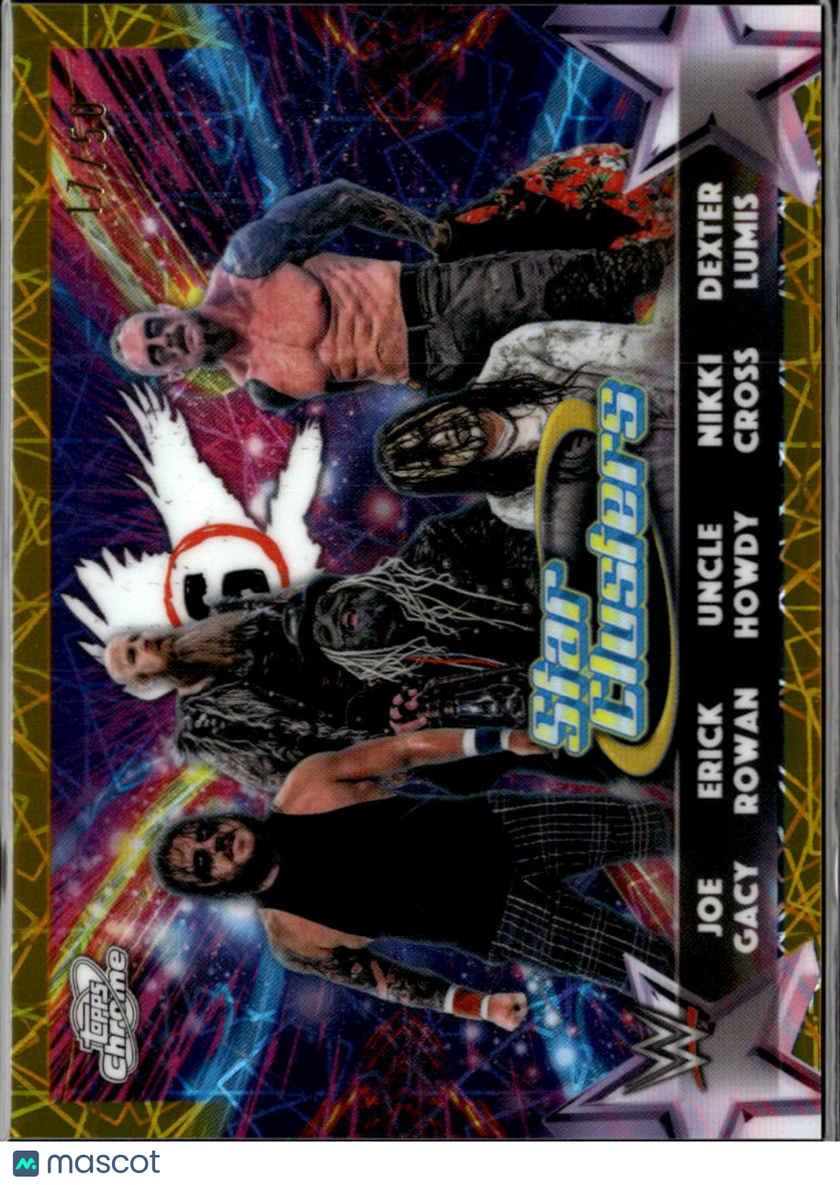 The Wyatt Sicks 2026 Topps Chrome WWE Star Cluster GOLD Refractor 17/50