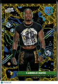 Carmelo Hayes 2026 Topps Chrome Cosmic WWE GOLD Refractor 17/50 #166