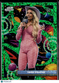 Trish Stratus 2026 Topps Chrome Cosmic WWE Green Speckle Refractor 72/99