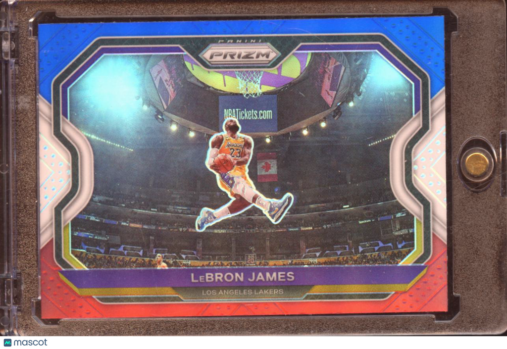 LeBron James 2020-21 Prizm Red White & Blue Prizm Kobe Tribute #1 Lakers