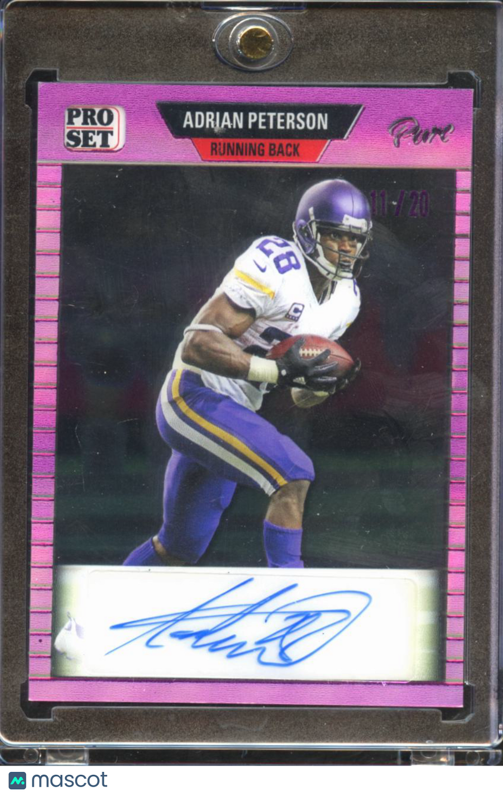 Adrian Peterson 2023 Leaf Pro Set Pure Auto Autograph 11/20 Minnesota Vikings
