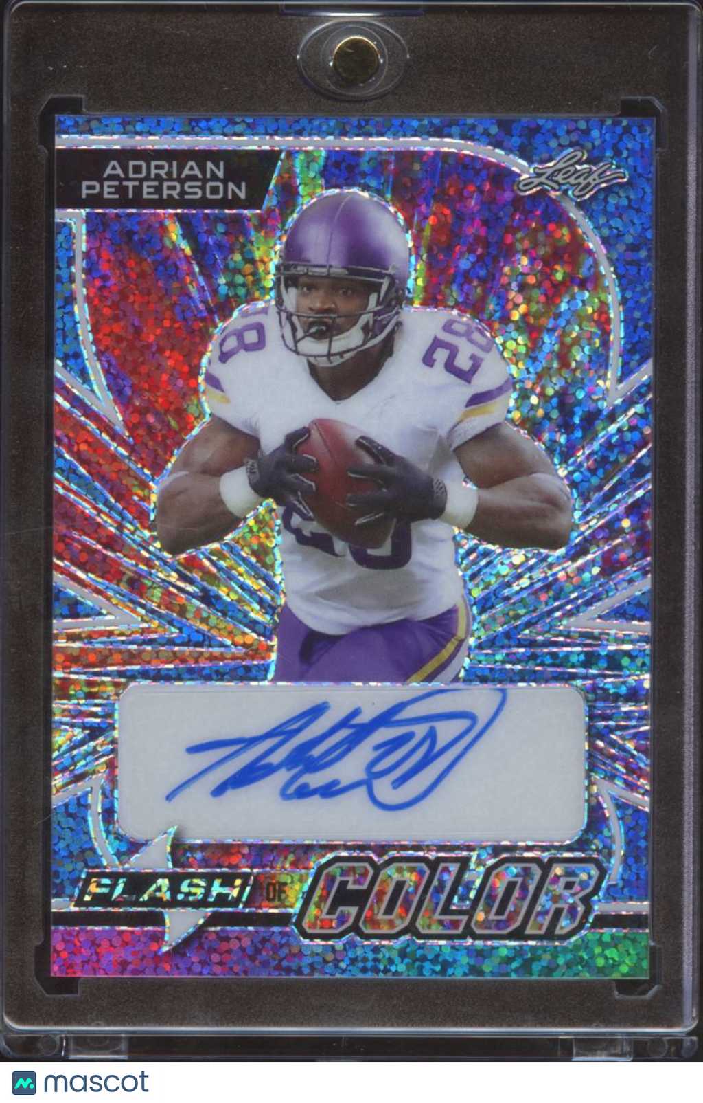 Adrian Peterson 2023 Leaf Flash of Color Auto Autograph 5/8 Minnesota Vikings