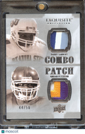 Adrian Peterson / Barry Sanders 2010 UD Exquisite Dual Game Worn Patch 44/50