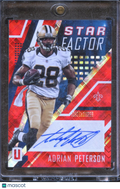 Adrian Peterson 2017 Unparalleled Star Factor Auto Autograph 8/10 Saints