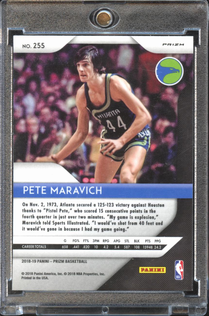Pete Maravich 2018-19 Prizm Tiger Stripe Prizm SSP #255 Atlanta Hawks
