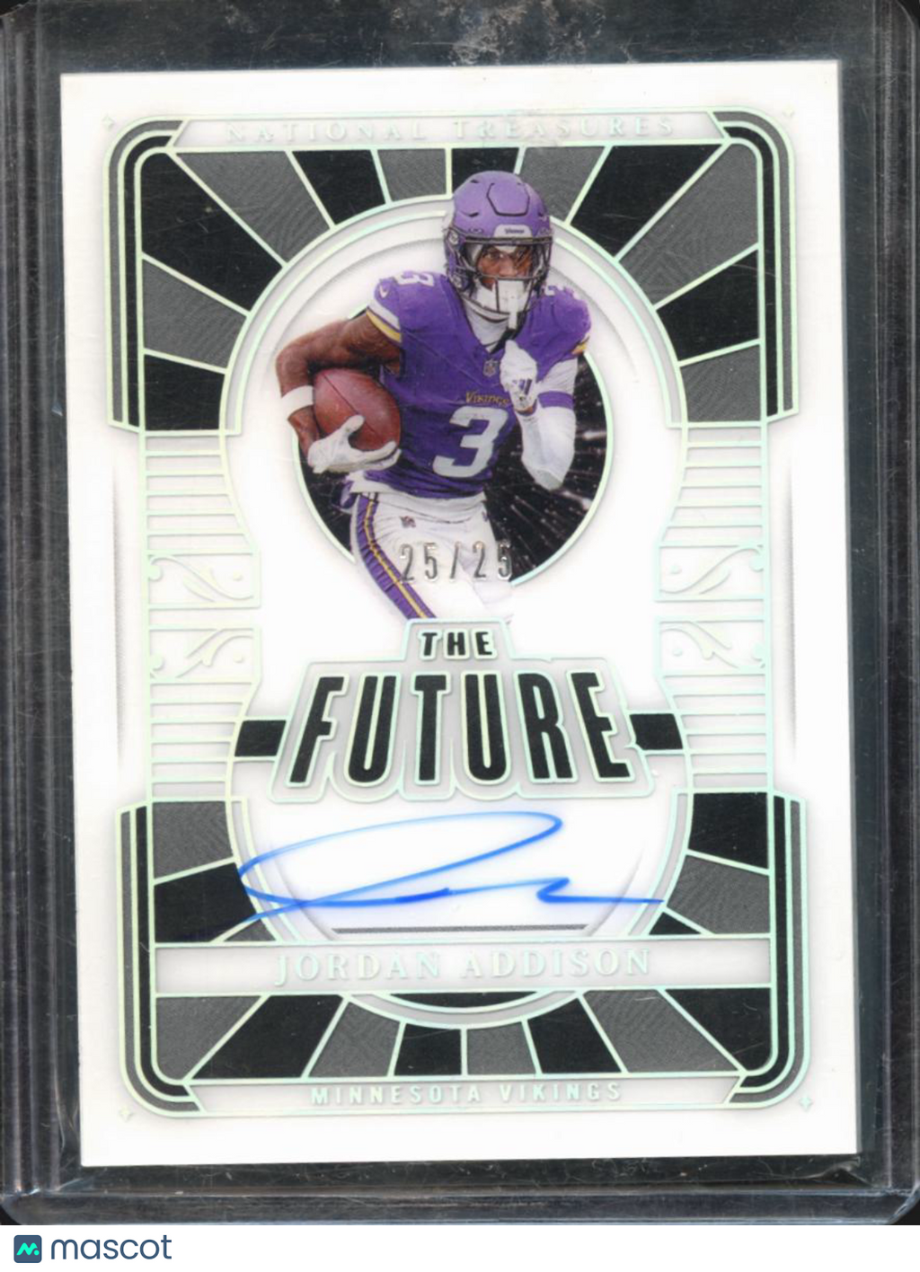 Jordan Addison 2025  National Treasures The Future Auto Autograph 25/25 Vikings