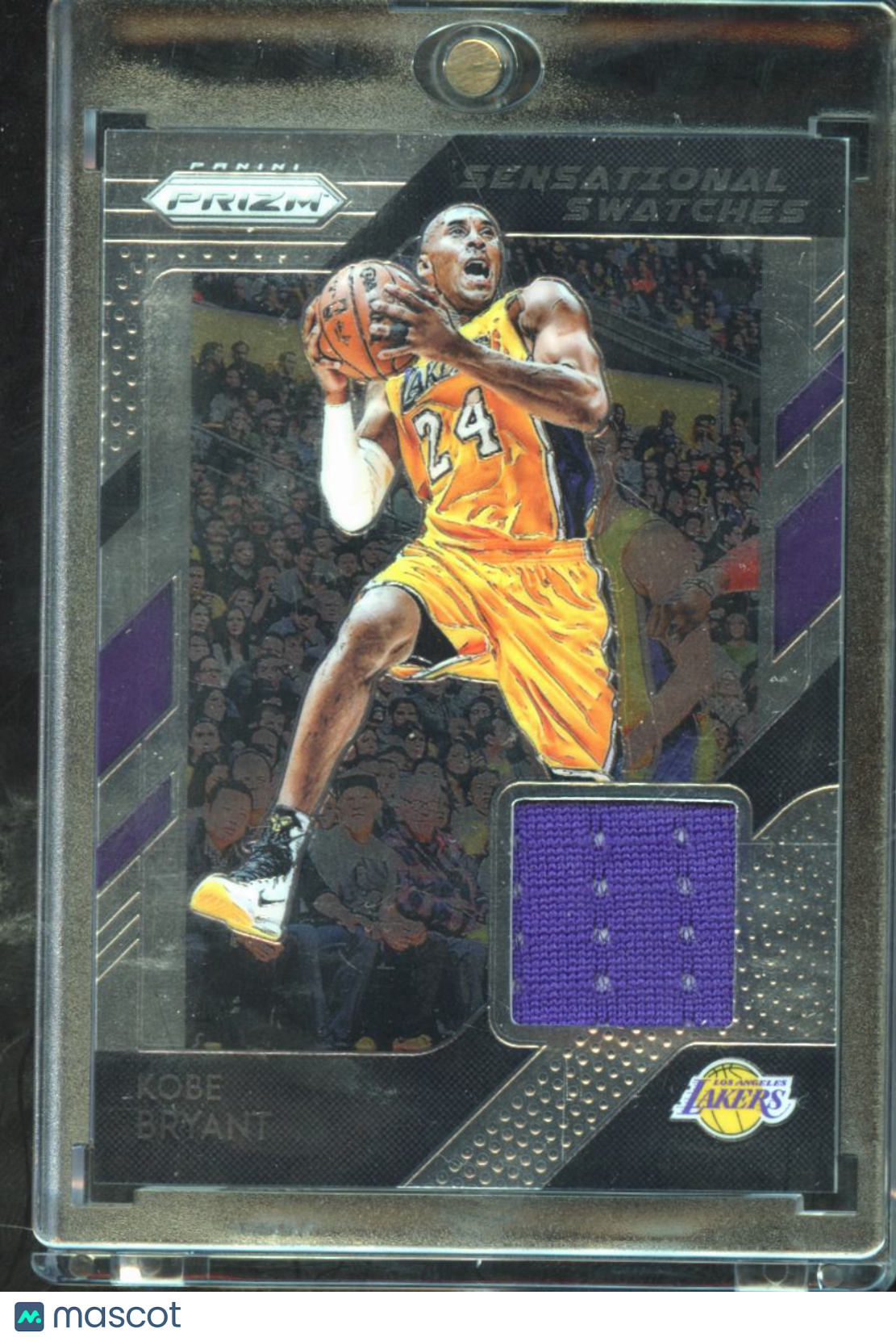 Kobe Bryant 2018-19 Prizm Game Worn Jersey Patch Los Angeles Lakers