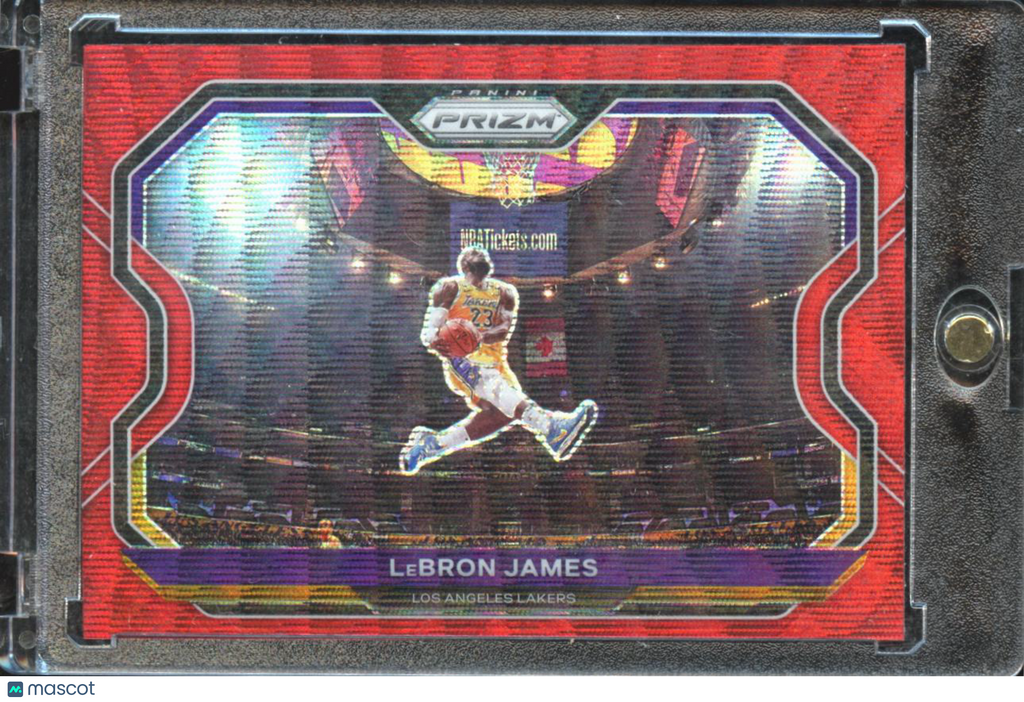 LeBron James 2020-21 Prizm Ruby Wave Kobe Tribute #1 Los Angeles Lakers