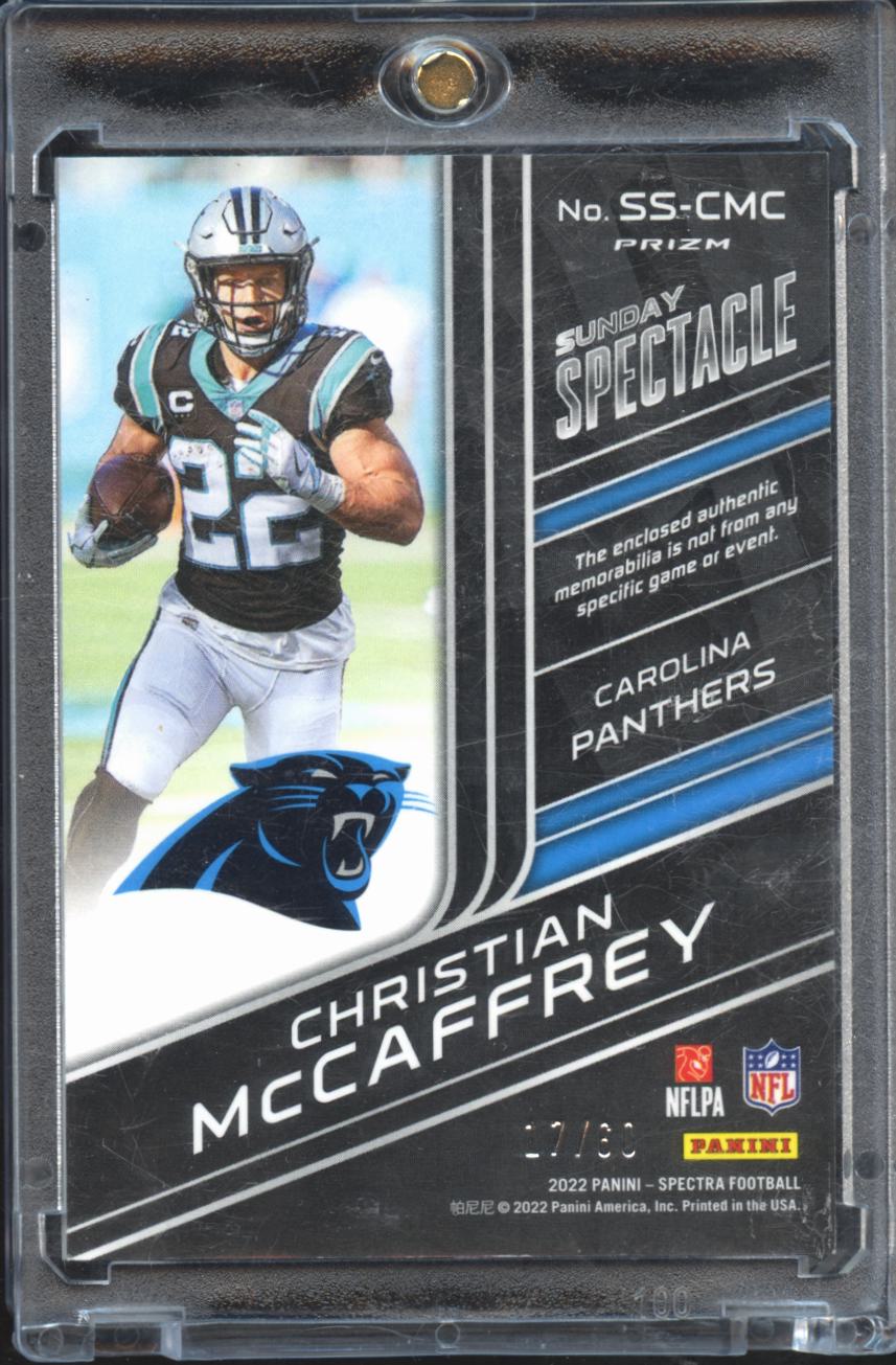 Christian McCaffrey 2022 3 Color Jersey Patch 17/60 Carolina Panthers