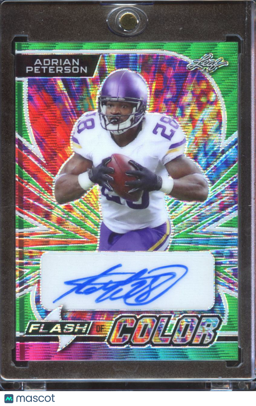 Adrian Peterson 2023 Leaf Flash of Color Auto Autograph 2/2 Minnesota Vikings