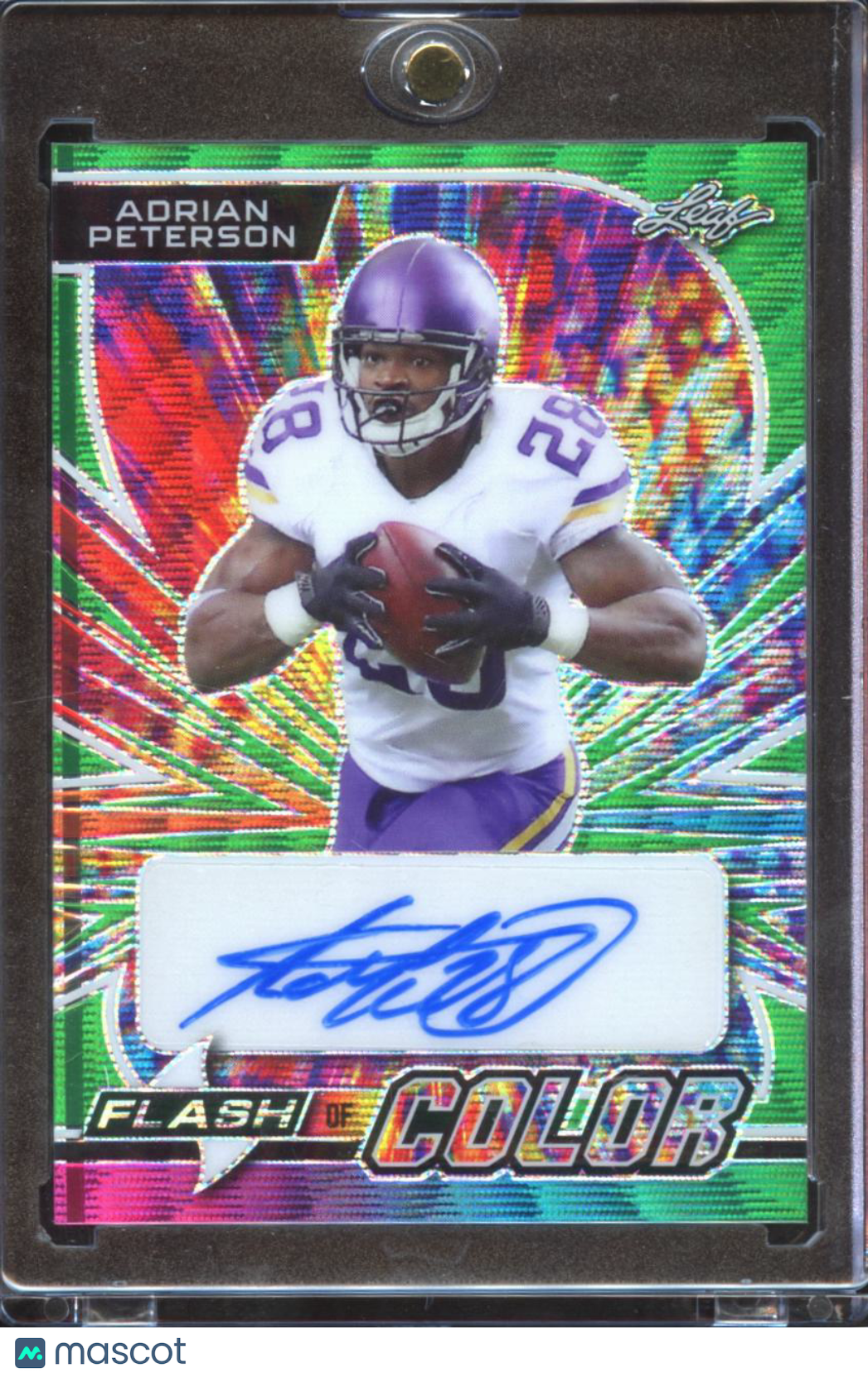 Adrian Peterson 2023 Leaf Flash of Color Auto Autograph 2/2 Minnesota Vikings