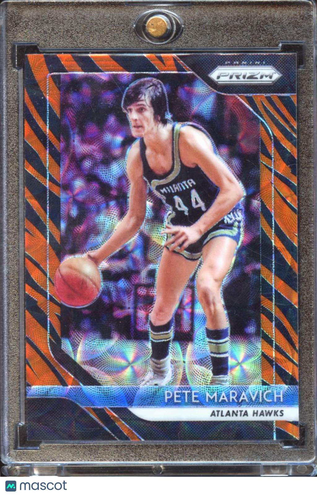 Pete Maravich 2018-19 Prizm Tiger Stripe Prizm SSP #255 Atlanta Hawks