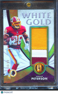 Adrian Peterson 2019 Gold Standard White Gold 3 Color Patch 30/49 Redskins