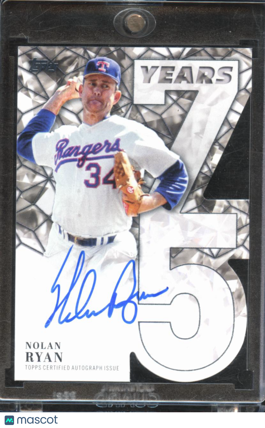 Nolan Ryan 2026 Topps 75 Years on Card Auto Autograph 30/75 Texas Rangers