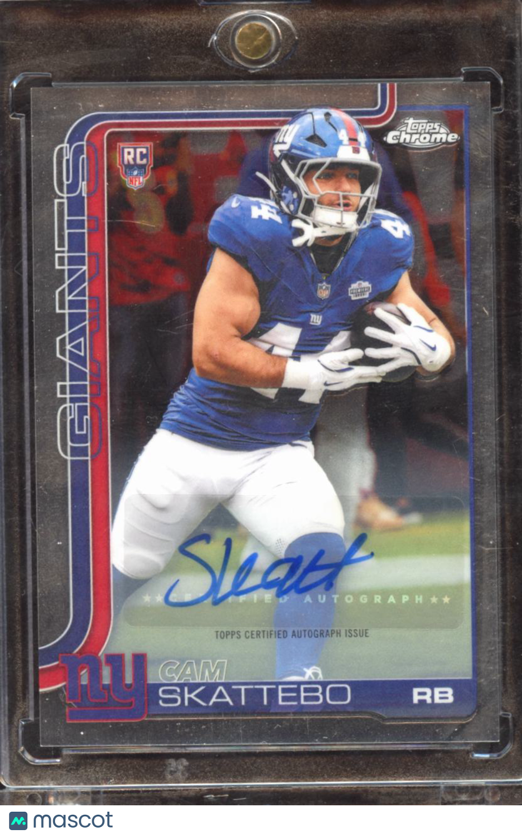 Cam Skattebo 2025 Topps Chrome Auto Autograph RC Rookie New York Giants