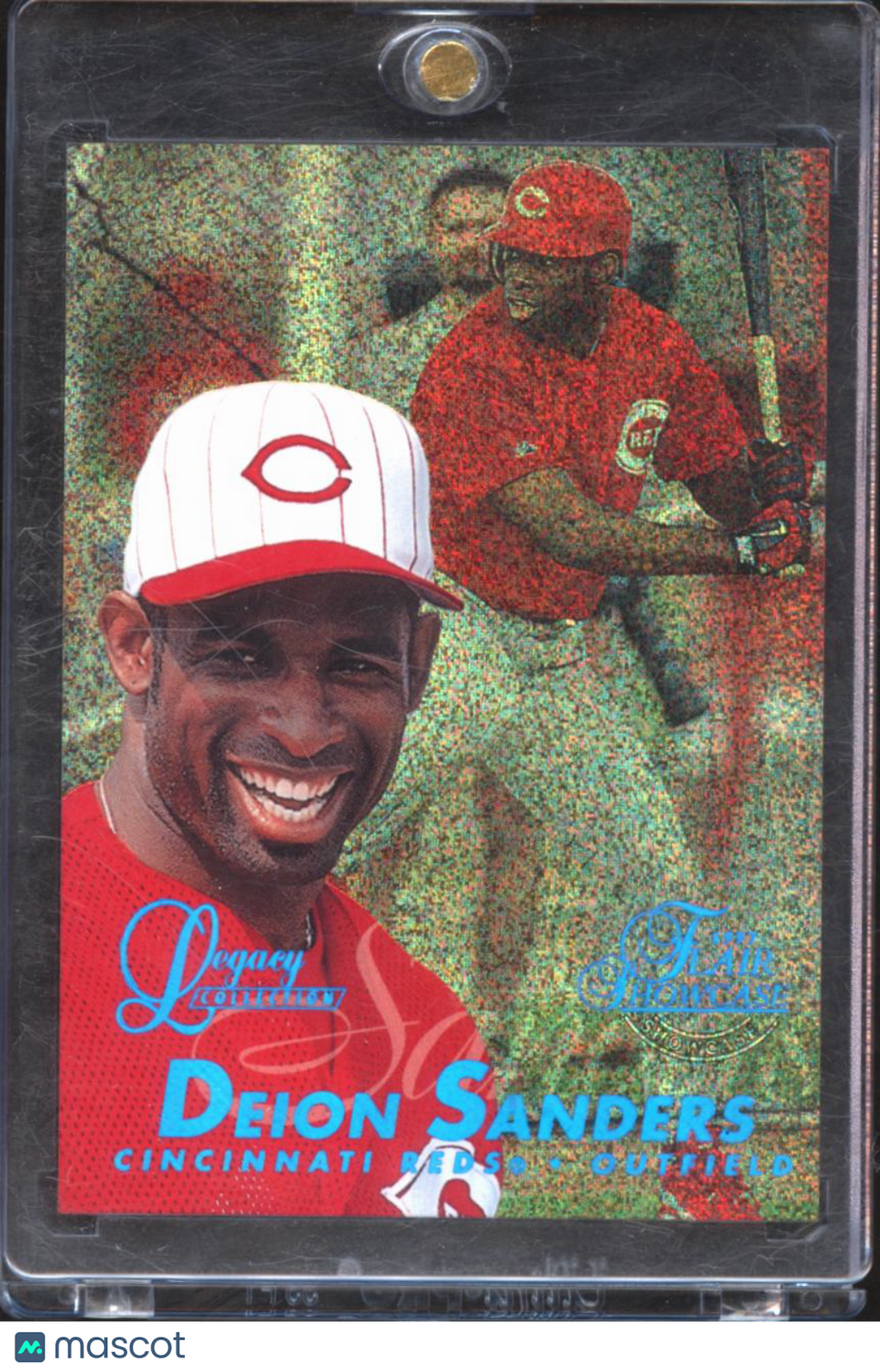 Deion Sanders 1998 Flair Showcase Legacy Collection Row 0 52/100 Cincinnati Reds