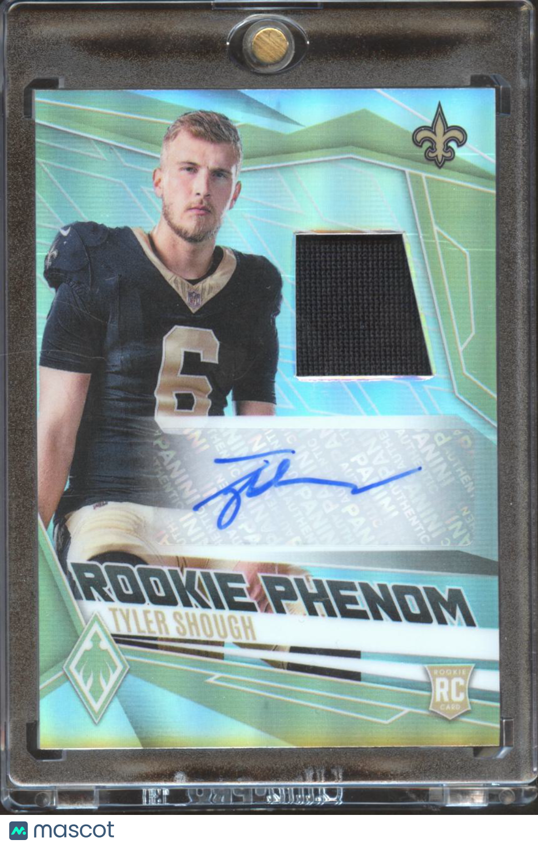 Tyler Shough 2025 Phoenix Auto Autograph Patch RC 134/149 New Orleans Saints