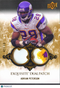 Adrian Peterson 2008 Upper Deck Exquisite Game Worn Patch /50 Minnesota Vikings