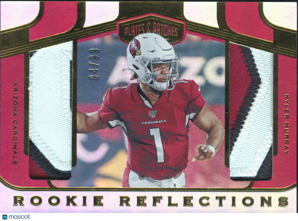 Kyler Murray 2020 Panini Plates & Patches RC Jersey Patch /99 Arizona Cardinals
