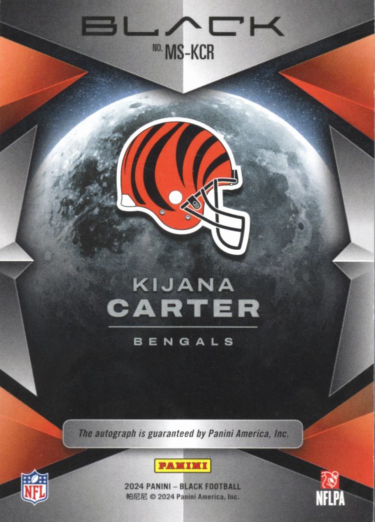 Ki-Jana Carter 2024 Panini Black Midnight Signatures Auto /25 Cincinnati Bengals