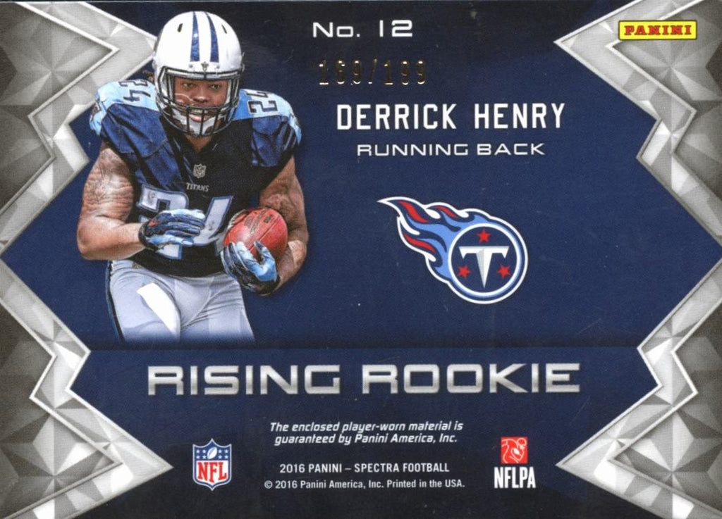 Derrick Henry 2016 Spectra Jersey Patch RC Rookie 169/199 Tennessee Titans
