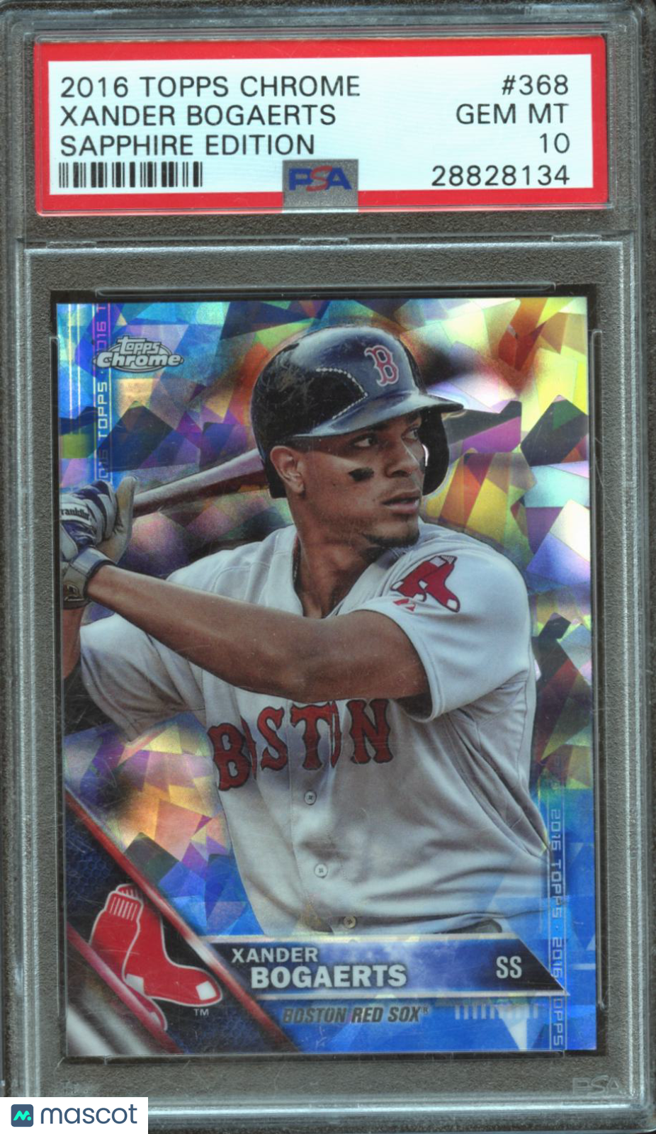 Xander Bogaerts 2016 Topps Chrome Sapphire Edition Boston Red Sox #368 PSA 10