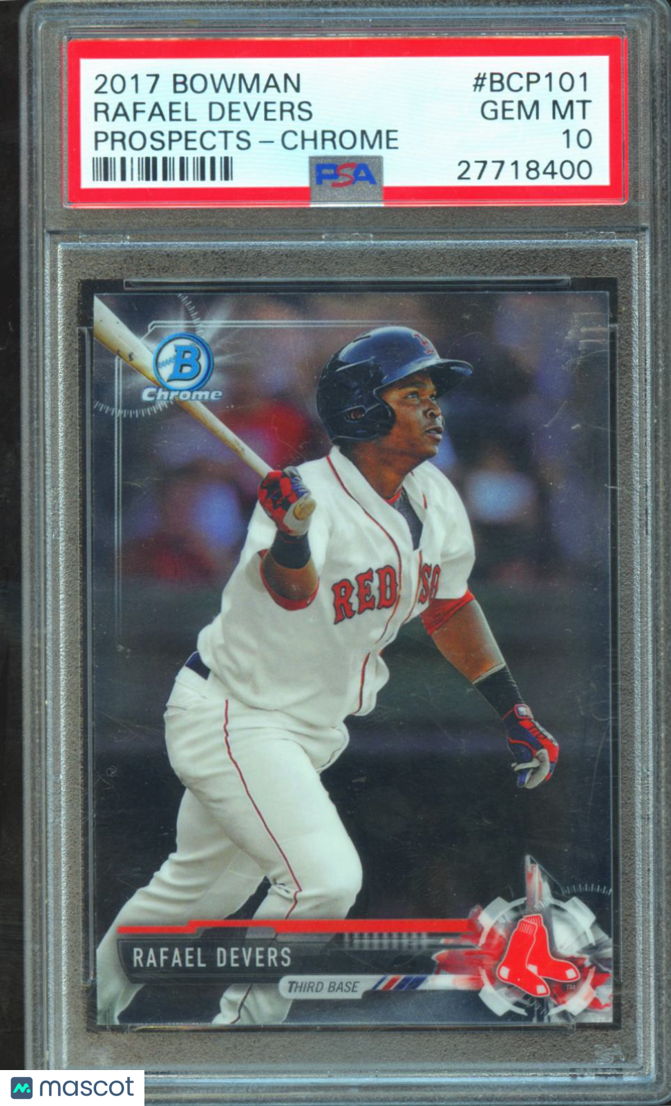 Rafael Devers 2017 Bowman Chrome Prospects Rookie RC Red Sox PSA 10