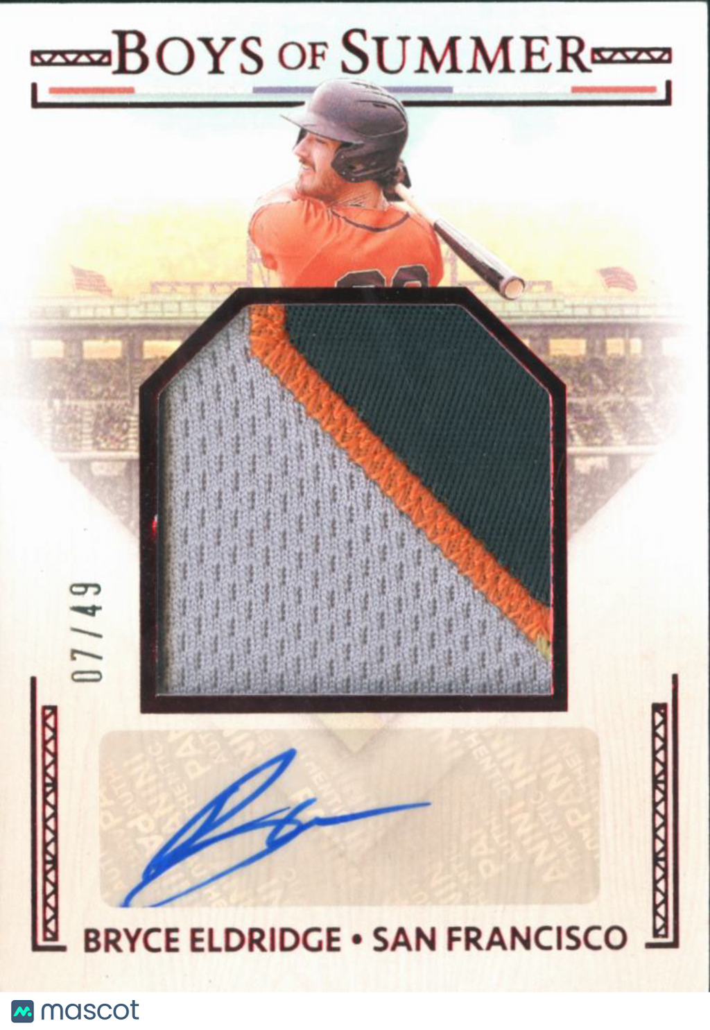 Bryce Eldridge 2024 Boys of Summer Auto Autograph Patch /49 San Francisco Giants