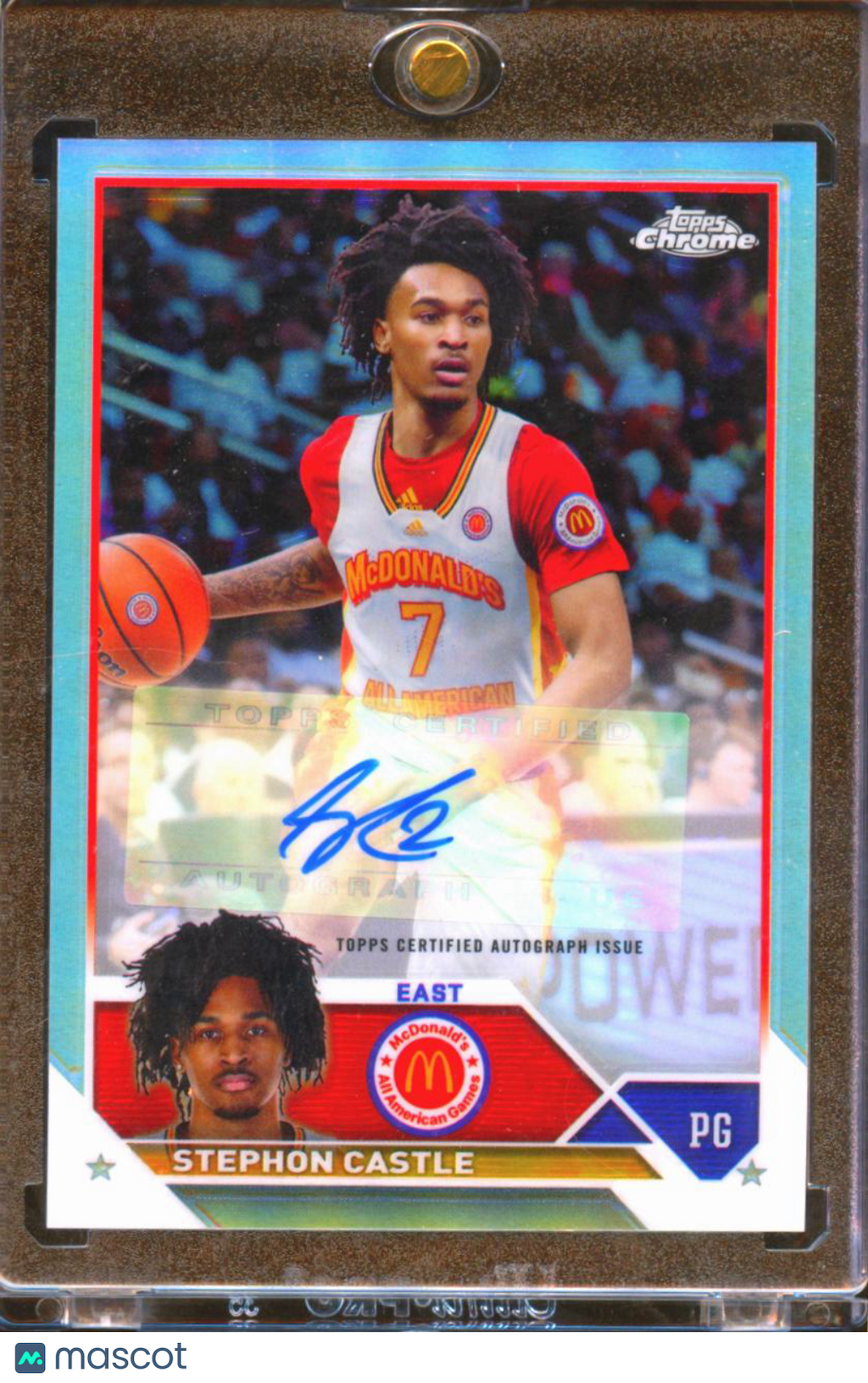 Stephon Castle 2023 Topps Chrome McDonald's Auto Autograph RC San Antonio Spurs