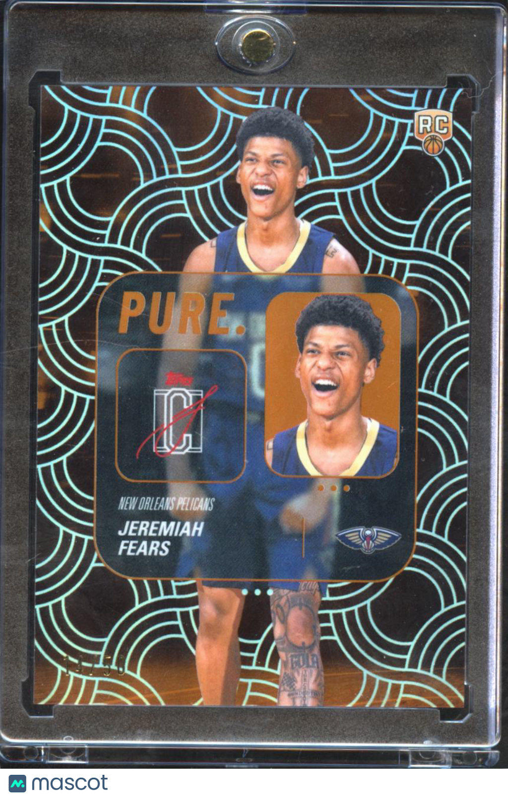 Jeremiah Fears 2026 Topps Pure Orange Rookie RC 14/50 New Orleans Pelicans