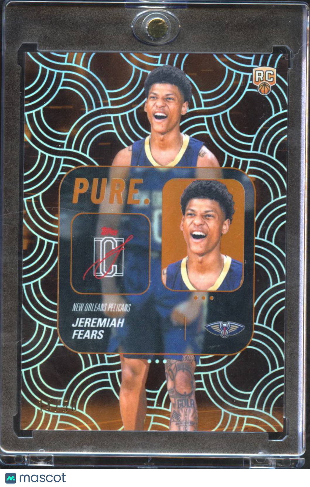 Jeremiah Fears 2026 Topps Pure Orange Rookie RC 14/50 New Orleans Pelicans