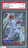 Mike Trout 2014 Topps High Tek Ice Diffractor Los Angeles Angels PSA 9