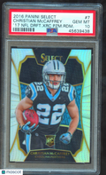 Christian Mccaffrey 2016 Select XRC Silver Prizm SSP RC Rookie Panthers PSA 10