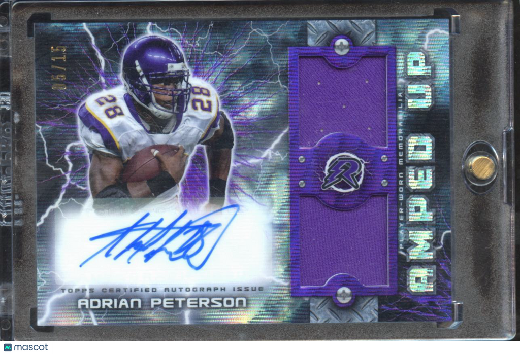 Adrian Peterson 2024 Resurgence Auto Autograph Patch 5/15 Minnesota Vikings