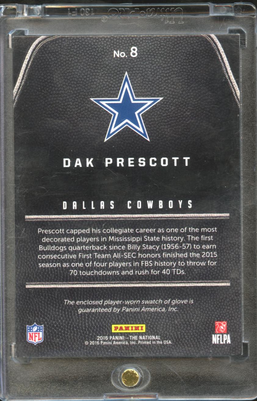 Dak Prescott 2016 Panini The National Glove Patch Rookie RC Dallas Cowboys