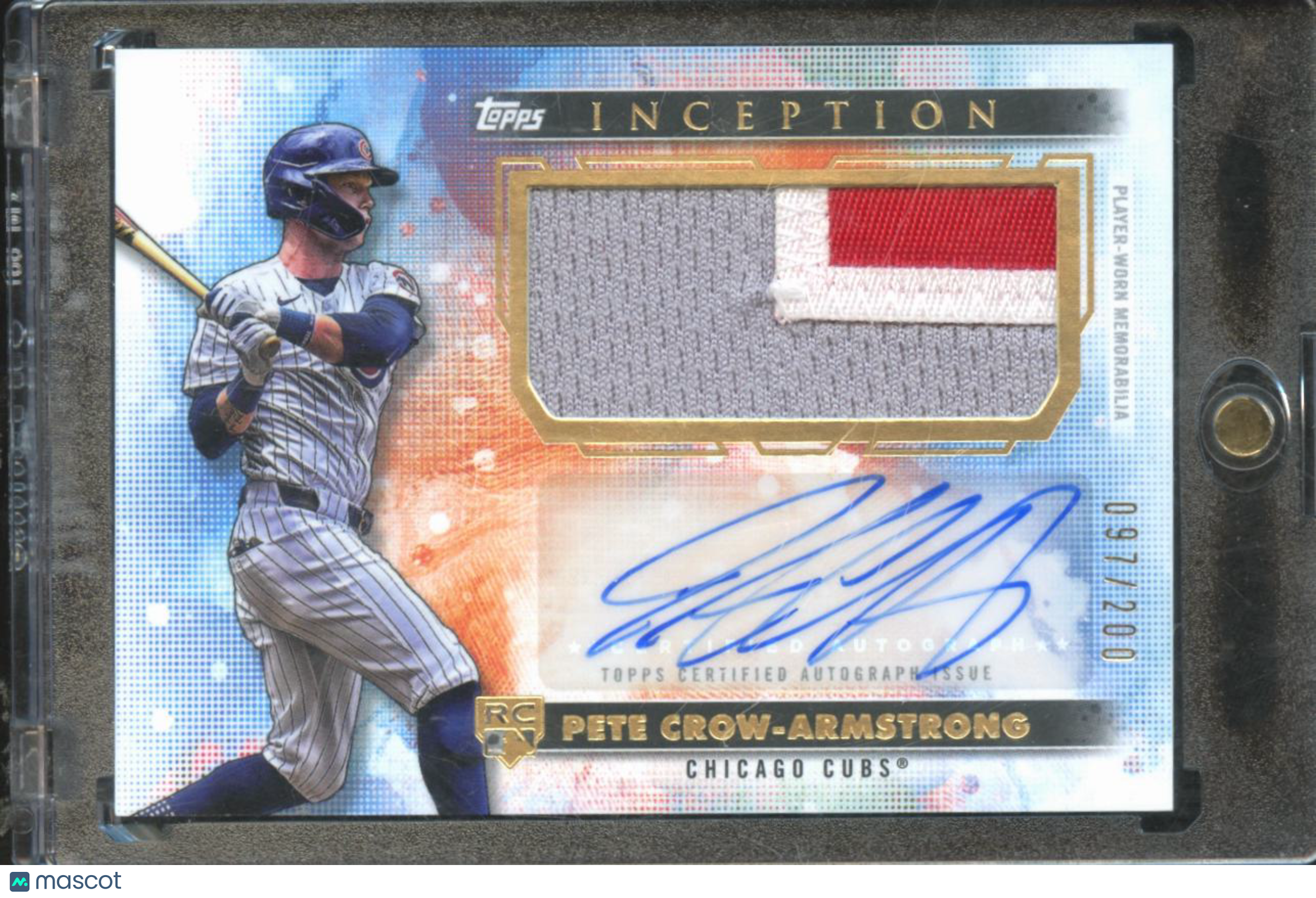 Pete Crow-Armstrong 2024 Topps Inception Auto Autograph Patch RC 97/200 Cubs