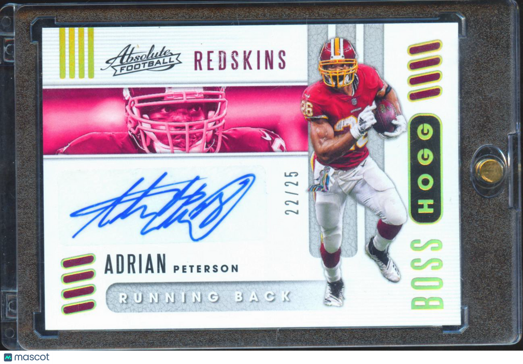 Adrian Peterson 2019 Absolute Boss Hogg Auto Auotgraph 22/25 Redskins