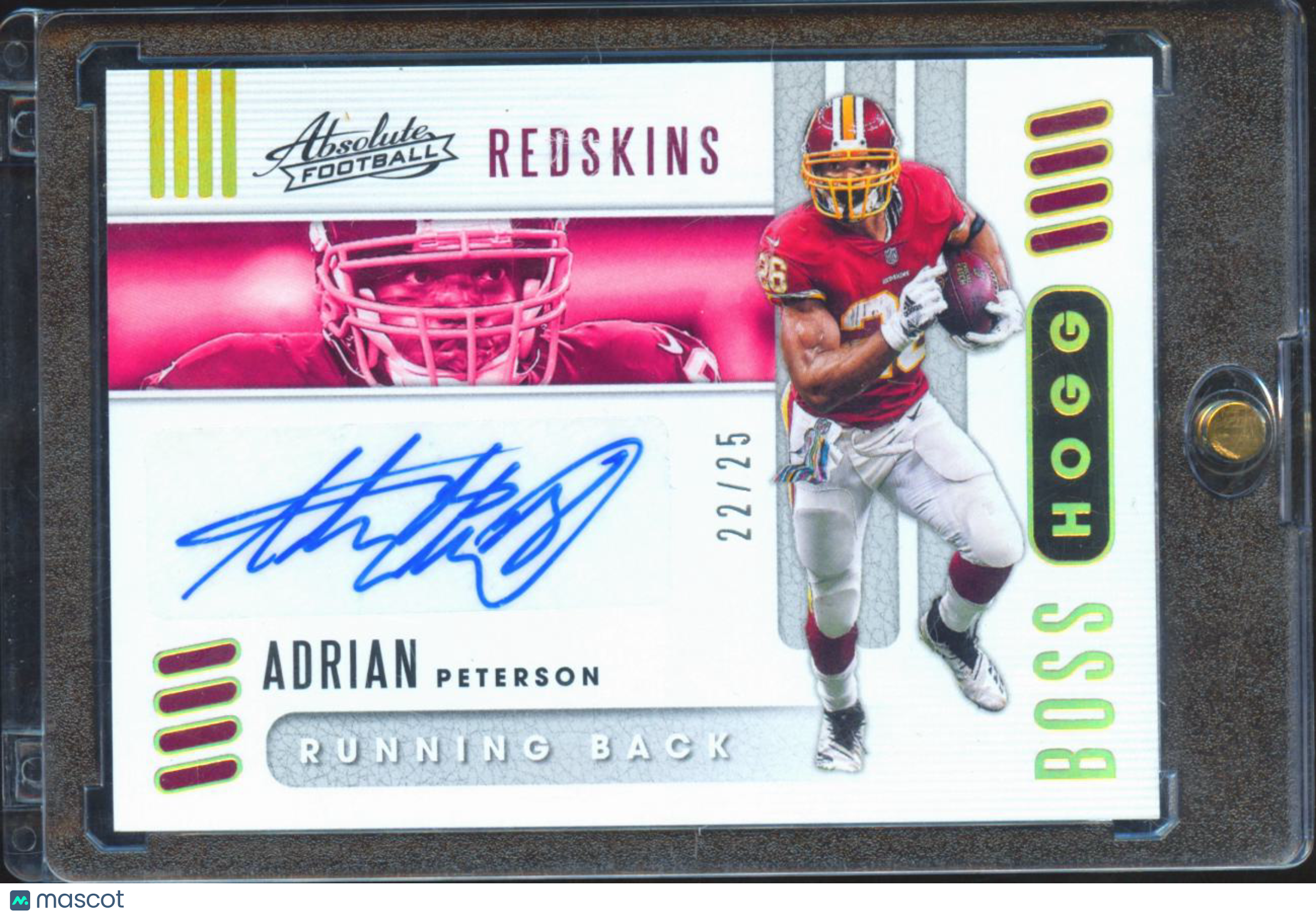 Adrian Peterson 2019 Absolute Boss Hogg Auto Auotgraph 22/25 Redskins