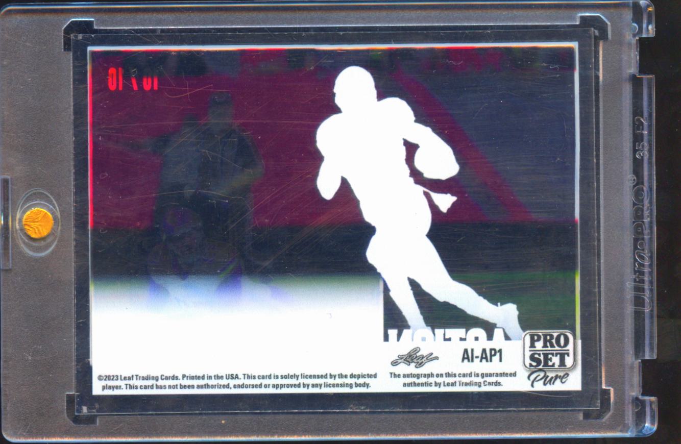 Adrian Peterson 2023 Leaf Pro Set Pure Action Ink Auto Autograph 10/10 Vikings