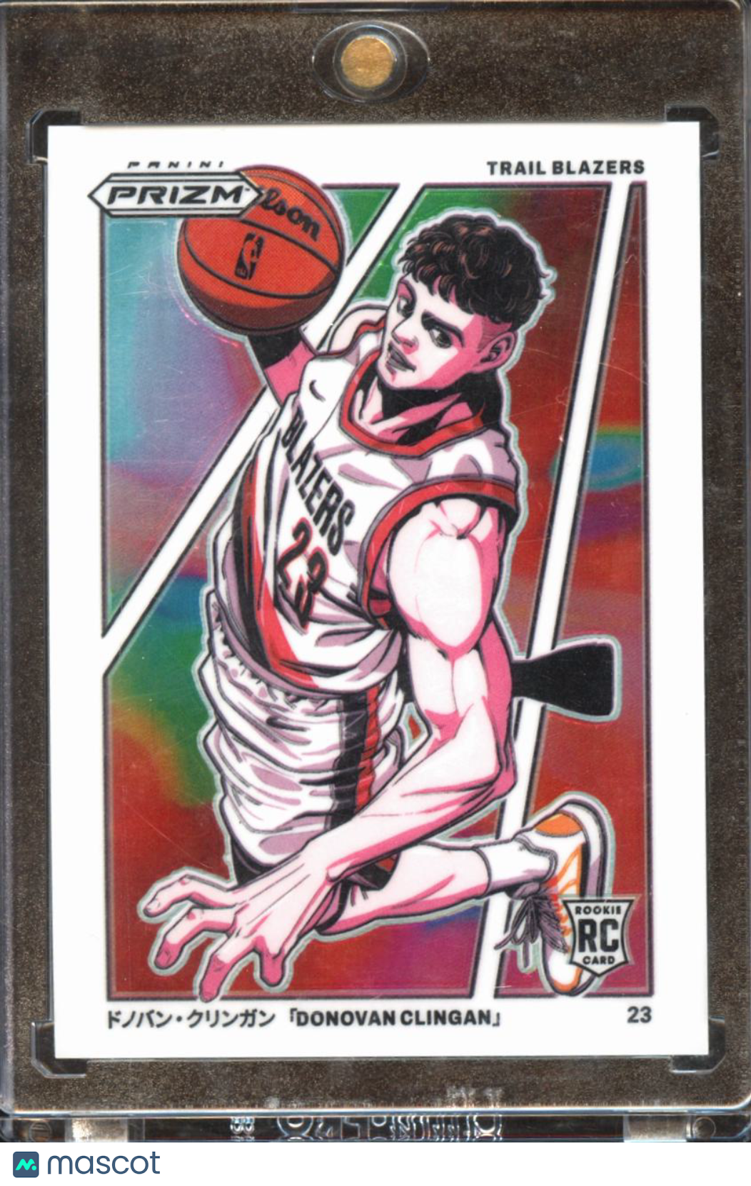 Donovan Clingan 2024-25 Prizm MANGA CASE HIT SSP RC Portland Trail Blazers