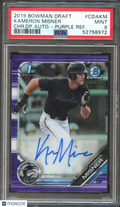 Kameron Misner 2019 Bowman Chrome 1st Auto Autograph RC Marlins /250 PSA 9