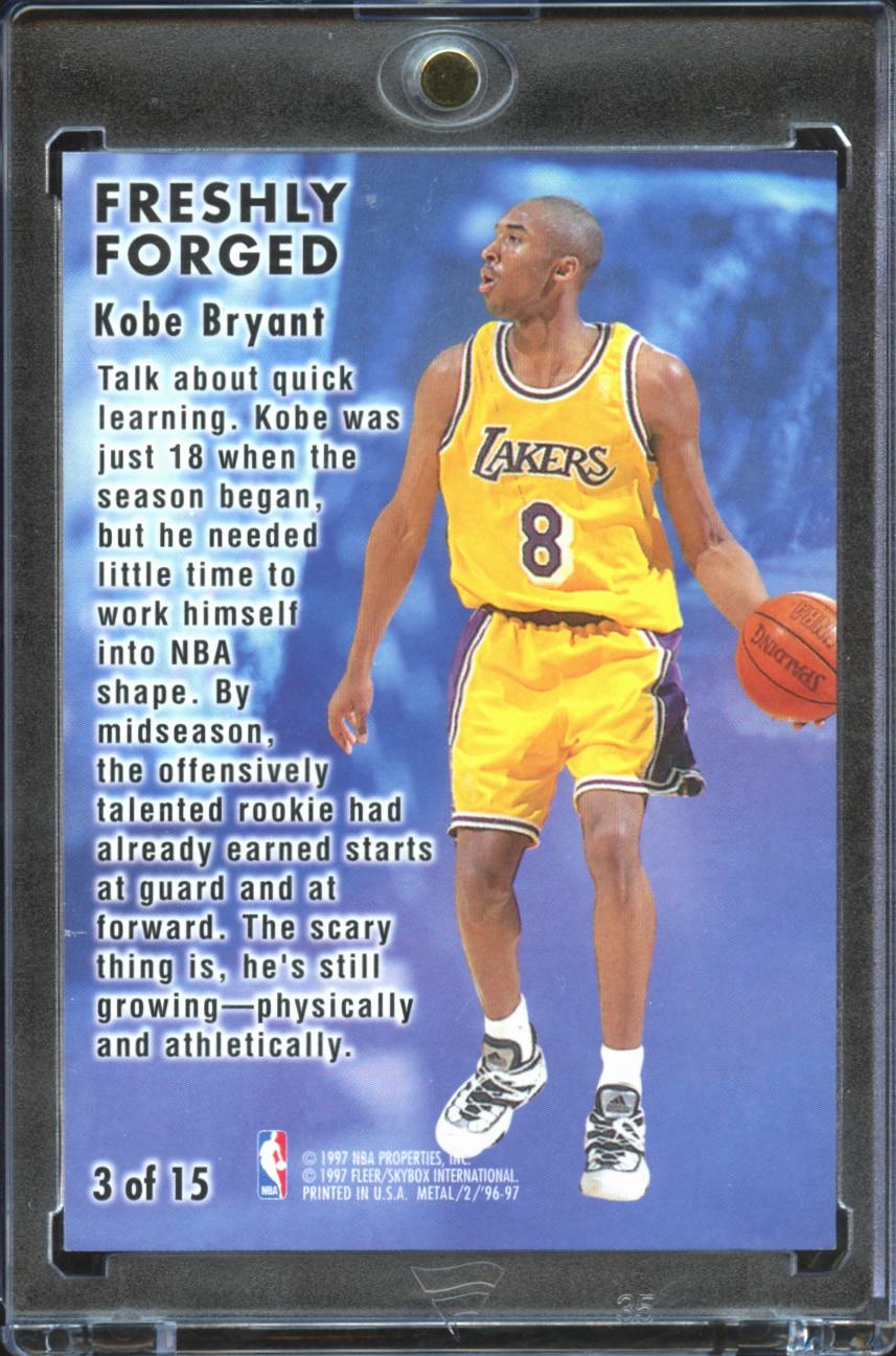 Kobe Bryant 1996-97 Fleer Metal Universe Freshly Forged Rookie RC LA Lakers #3