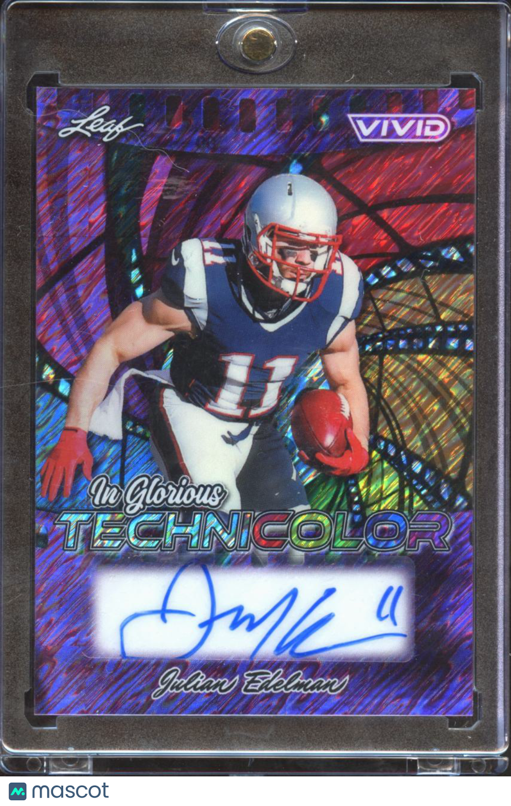 Julian Edelman 2025 Leaf Vivid Auto Autograph 6/7 New England Patriots