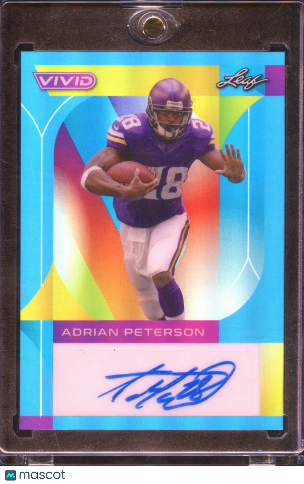 Adrian Peterson 2023 Leaf Vivid Auto Autograph Platinum 1/1 Minnesota Vikings